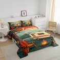 thumbnail image 3 of Erosebridal Travel Car Camping Bedding Full Comforter Set, Lodge Carbin Down Comforter, Rustic Room Decor, Breathable 3pcs, 3 of 7