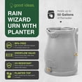 thumbnail image 2 of Good Ideas RWURN50-LIG 50 Gallon Rain Saver Wizard Barrel Urn, Light Granite, 2 of 6