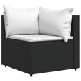 thumbnail image 2 of vidaXL 4 Piece Garden Lounge Set with Cushions Black Poly Rattan, 2 of 5
