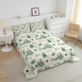 thumbnail image 4 of YST Christmas Village Comforter Set Full Size, Xmas Green Beige Bedding Set for Kids Teens, Christmas Tree Reindeer Rabbit Pattern Bedding Comforter Sets, Winter Holiday Duvet Insert, 4 of 7
