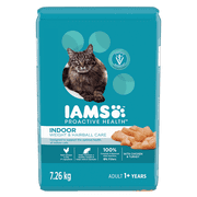 IAMS PROACTIVE HEALTH Adult Indoor Weight & Hairball Care Dry Cat Food Chicken & Turkey, 7.26kg