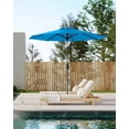 thumbnail image 1 of Parasol de Patio Extérieur 9 Pi avec Manivelle, Évent Coupe-Vent à Double Couche et Inclinaison à Bouton-Poussoir, Protection UV, Imperméable, Conception Robuste à 8 Baleines pour Terrasse, Piscine, Jardin, 1 of 7