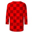 thumbnail image 4 of T-shirt Imprimé Chic pour Femme, Blouse Décontractée Tendance, Tissu Polyester Doux, Col Rond à Manches 3/4, Conçu pour un Usage Quotidien Polyvalent, 4 of 8