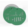 thumbnail image 2 of Inkdotpot 50 Pack Made With Love Text Favor Paper Tags Craft Real Silver Foil Hang Tags, 2 of 6