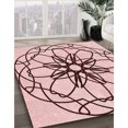 thumbnail image 3 of Ahgly Company Machine Washable Indoor Rectangle Transitional Light Rose Pink Area Rugs, 7' x 10', 3 of 7