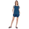 thumbnail image 2 of Inkmeso Solid 2 Pc Nightwear Set For Women Raglan Sleeves Button-Down Top & Shorts Sleepwear-58, 2 of 7
