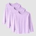 thumbnail image 2 of DXOUPM Chandails à Manches Longues pour Filles Col Ras du Cou Lot de 3 Chandail Léger Confortable T-Shirt Doux, 2 of 4