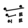 thumbnail image 1 of 5 Piece Bathroom Hardware Set, Includes 16 Inch Bath Towel Bar, Toilet Paper Holder, Robe Hooks, 304 Stainless Steel，Stainless Steel Round Wall Mounted，Best Christmas Gift, 1 of 7
