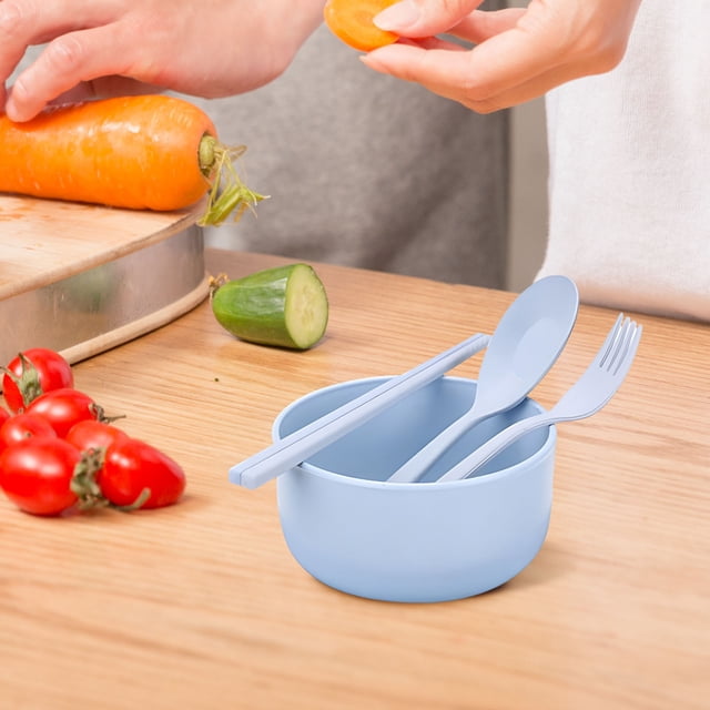 Big Savings! Three-Piece Tableware Set, Bowl, Spoon, Chopsticks, and Fork Set for Dining, Kitchen Tableware for Family Meals