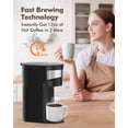 thumbnail image 4 of SIFENE Cafetière 2-en-1 à Portion Individuelle, Compatible avec Capsules K et Café Moulu, Infusion Rapide, Design Compact, 6-12 Oz, 4 of 7