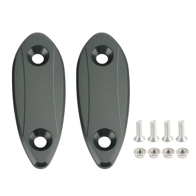 Plaques de Suppression Miroir Titane Compatibles avec Kawasaki ZX-6R 2009-2012