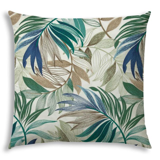 Joita St Ives Carré Polyester Jumbo Taie d'Oreiller Extérieure Zippée en Bleu