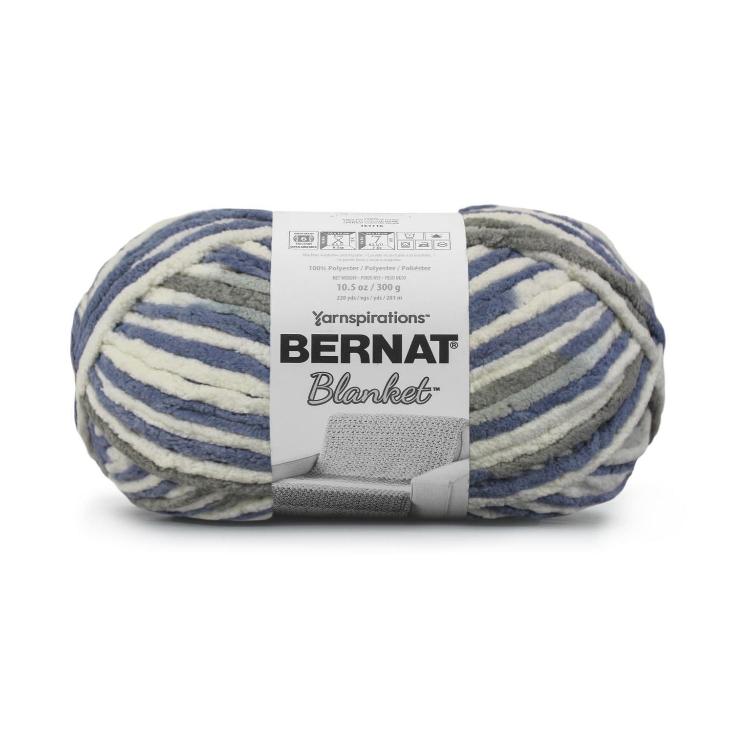 Bernat® Blanket™ #6 Super Bulky Polyester Yarn, Countryside 10.5oz/300g, 220 Yards