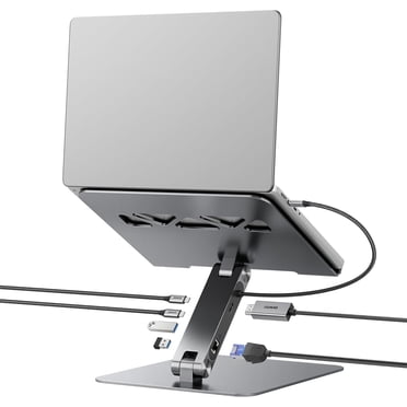 BENFEI Support pour Ordinateur Portable avec Station d'Accueil USB‐C 6‐en‐1, HDMI 4K@60Hz, Ethernet Gigabit, Alimentation 100 W, 10Gbps 1*USB‐C 3.2 et 2*USB‐A 3.2 Compatible avec MacBook Pro/Air, iPad Pro, XPS, Thinkpad