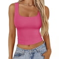 thumbnail image 1 of Weiqiqre Spring Tops for Women Summer Square Neck Tank Tops Workout Cropped Ribbed Summer Camisole Sleeveless Clothes 2025, 1 of 6