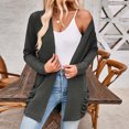 thumbnail image 3 of Besolor Women's Open Front Cardigan Sweaters Casual Fall Ribbed Long Sleeve Knit Cardigans with Pockets, 3 of 4