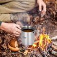 thumbnail image 2 of 750ml Stainless Steel Pot Portable Water Mug Cup with Lid and Foldable Handle Outdoor Camping, 2 of 8