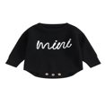 thumbnail image 1 of Nouveau-né Bébé Garçons Filles Pull Rompers Lettre Col Rond Manches Longues Tricot Combinaisons Automne Vêtements Combinaisons, 1 of 7