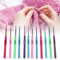 thumbnail image 1 of Metal Crochet Hook, Soft Hand Crochet Hooks Light Weight Small Volume  For Outdoor For Art Studio For Family, 1 of 8