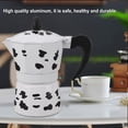 thumbnail image 4 of Milk Cow Color Moka Pot, Lightweight and Durable, Portable and Compact, Rich Taste, Multi Scenario Applicability, Cow Pattern Design for Cafe, Camping, Travel, 4 of 7
