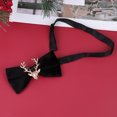 thumbnail image 4 of Men's Velvet Bow Tie Christmas Elk Design Decorative Accessory Black, 4 of 8