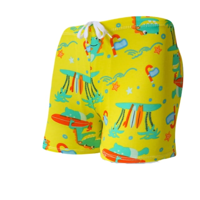 Sunnyoo Boys Dinosaur Swim Trunks Compression Liner Quick Dry Board Shorts for Kids