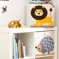 thumbnail image 3 of 3 Sprouts Children's Foldable Fabric Storage Cube Soft Toy Bin Basket, Lion, 3 of 4