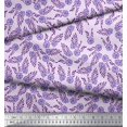 thumbnail image 2 of Soimoi Polyester Crepe Fabric Leaves & Floral Block Printed Fabric 1 Yard 42 Inch Wide, 2 of 3