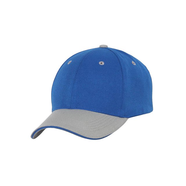Two-Tone Adjustable Baseball Cap, Blue Gray