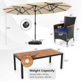 thumbnail image 3 of Costway Ensemble de Salle à Manger en Osier pour Patio 11 Pcs avec Parasol Extérieur Double Face 8 Chaises Empilables, 3 of 9