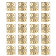thumbnail image 1 of Shisuyan Mini Hinges Iron 50Pcs 1.30X1.20X0.40in Yellow, 1 of 8