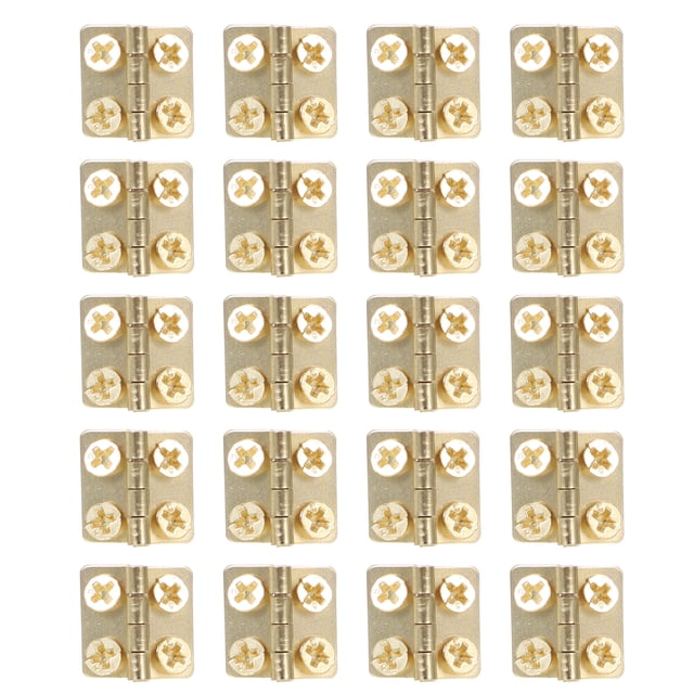 Shisuyan Mini Hinges Iron 50Pcs 1.30X1.20X0.40in Yellow
