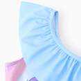 thumbnail image 4 of Disney Stitch Toddler/Kid Girl 1pc Floral/Colorful Striped Print Off-shoulder RuffledUPF 50+ Swimsuit, 4 of 9