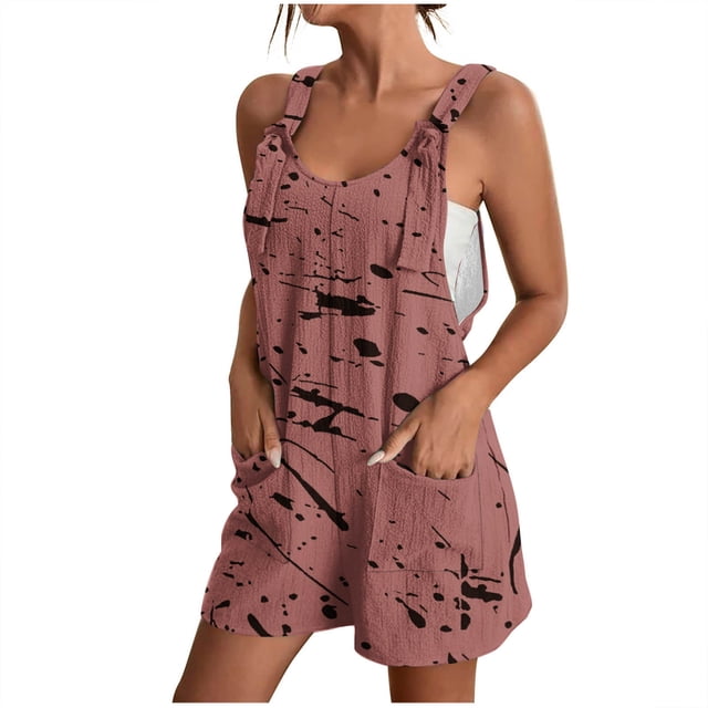 Penkiiy Combinaison Décontractée Sans Manches pour Femme, Café, 3TG