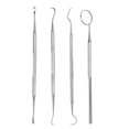 thumbnail image 1 of Amdohai 4pcs Stainless Steel Tools Kit Dentists Pick Tool Scraper Set for & Professional Use, 1 of 7