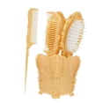 thumbnail image 2 of TopLLC 5pcs Vanity Mirror Comb Set Plastic Wallet Massage Kit Plastic Mirror Travel Mirror Straightening Brush Hand Hair Comb Hair Brush Comb Detangling Hair Comb Mirror combs combination, 2 of 3