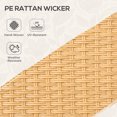thumbnail image 4 of Outsunny Outdoor Wicker Conversation Set with Sofa, Chair, Stool, Table, 4 of 10