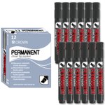 [Crown] Permanent Marqueurs L, Noir, Conseil de Chisel, 12 Nombre