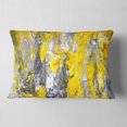 thumbnail image 1 of Motif Abstrait Gris et Jaune - Coussin Décoratif Abstrait - 12x20, 1 of 5