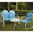 thumbnail image 2 of Crosley Griffith Ensemble de Canapé de Patio en Métal 3 Pcs, Bleu Ciel, 2 of 3