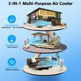 thumbnail image 2 of Potente Aire Acondicionado Portátil Evaporativo 3 en 1 – Enfriador de Aire 3000 CFM con Depósito de 39L, 3 Velocidades, Temporizador de 12H, 4 Bloques de Hielo – Ideal para Interiores y Exteriores, 2 of 7