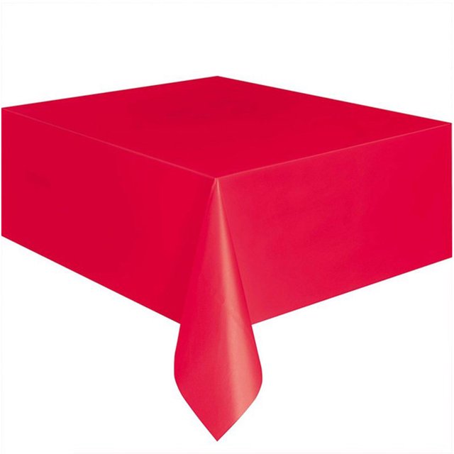 Nappe Jetable pour Maison Hôtel Restaurant Usage Unique Couverture Décorative Unie Nappe Jetable Couleur Isolation Thermique Couverture de Table, Rouge