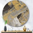 thumbnail image 3 of Designart 'Marble Gold and Black' Glam Metal Circle Wall Art, 3 of 3