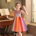 thumbnail image 2 of Flower Girls Sequin Dress Rainbow Tutu Birthday Party Dress Pageant Gown, 2 of 5