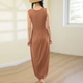 thumbnail image 4 of Tqcoqu Jupe d'Intérieur pour Femme à Col Rond, Couleur Unie, avec Coussinet de Poitrine, Ample et Confortable, Grande Taille, 4 of 7