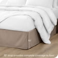 thumbnail image 2 of Bare Home Jupe de Lit Double Brossage - Premium 1800 Collection - Retombée de 15 Pouces - Double, Taupe, 2 of 4
