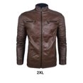 thumbnail image 4 of kurtrusly Stand Out In Style With Cool Men S Motorcycle Jacket Stylish And Warm Faux Leather Motorcycle Jacket coffee XXL, 4 of 6