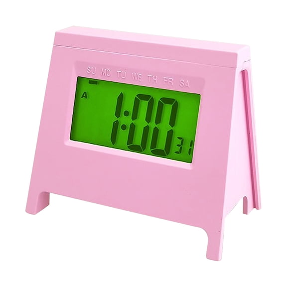 Réveil Numérique pour Chambre avec Affichage DEL, Moniteur de Température, Calendrier et Veilleuse Lumineuse – 6,4 Po x 6,2 Po x 4 cm