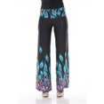 thumbnail image 1 of White Mark Printed Palazzo Pants, 106-Teal Peacock - Large, 1 of 5
