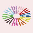 thumbnail image 3 of LNGOOR 100 Pcs Pince à Reliure en Bois de Couleurs Assorties, 3 of 5